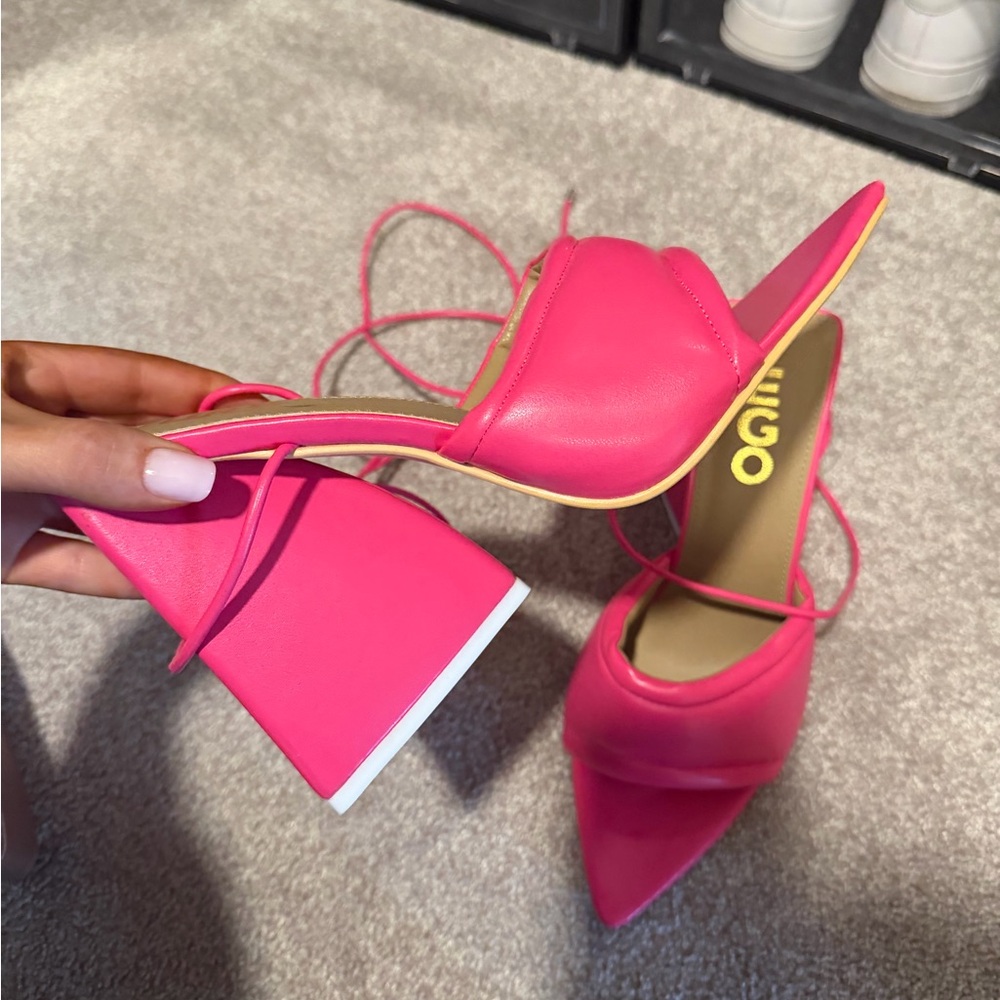 EGO Hot Pink Block Heels